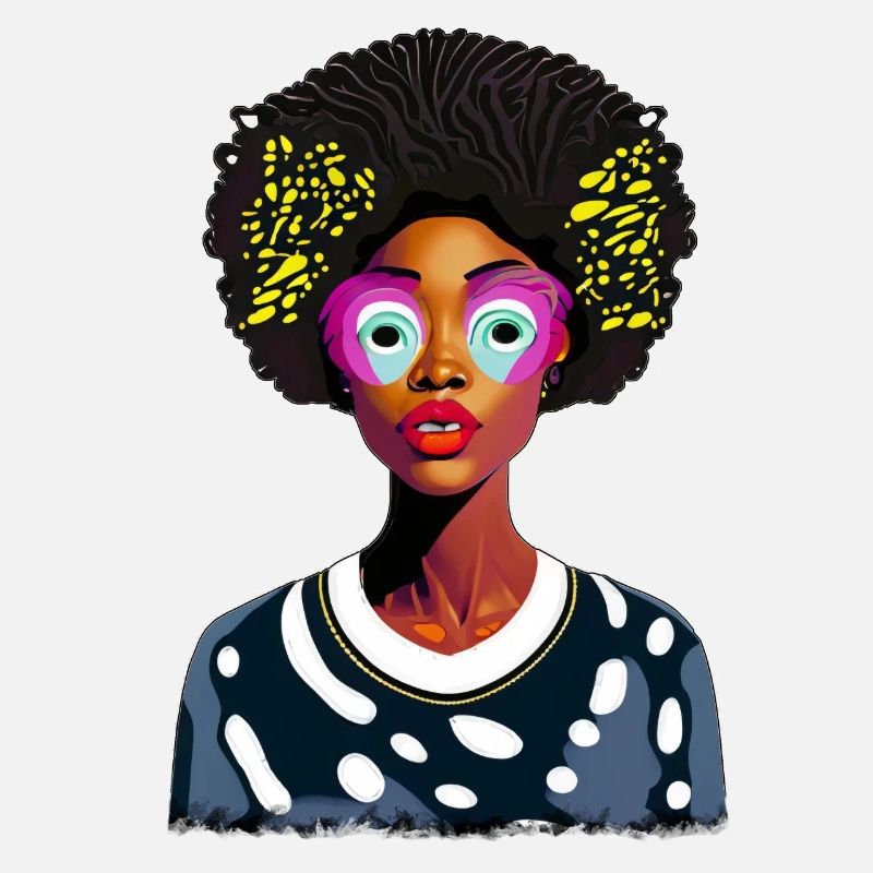 Afrikanische Dame mit Afro