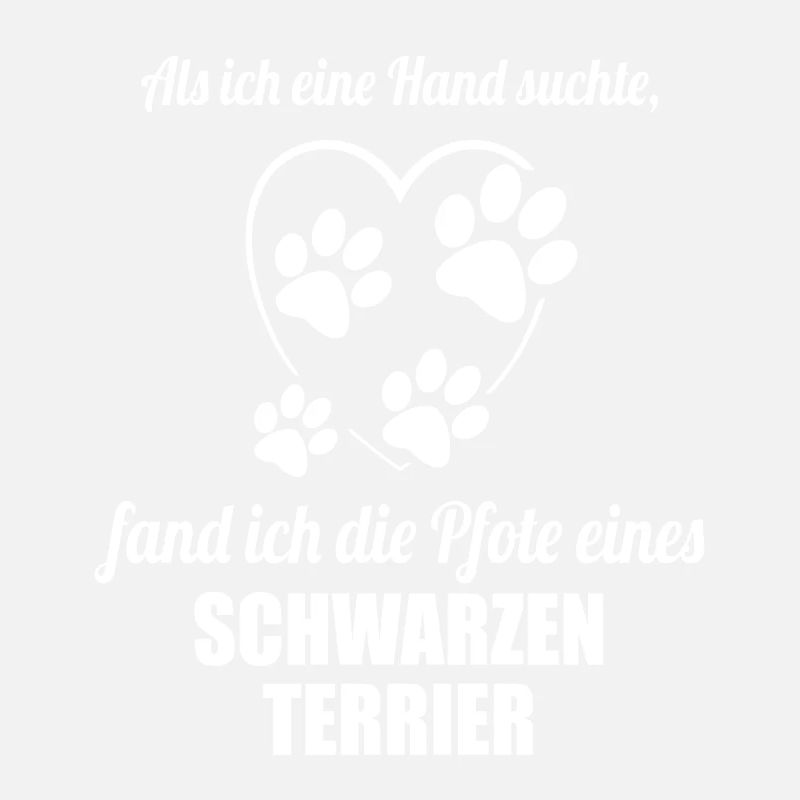 Hand & Pfote - Spruch - Schwarzer Terrier