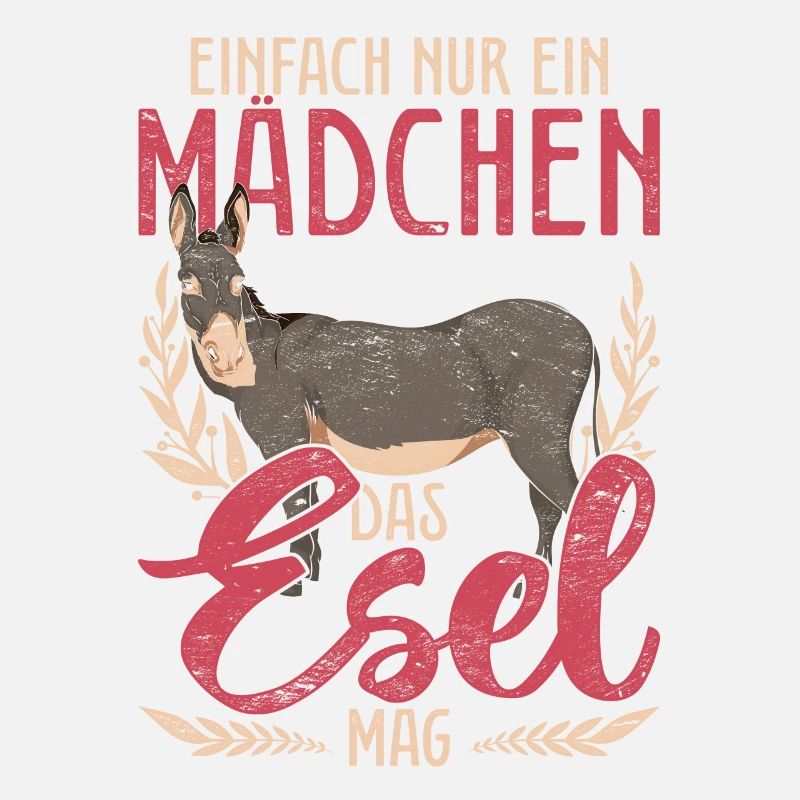 Einfach nur ein Mädchen das Esel mag Bauer Esel