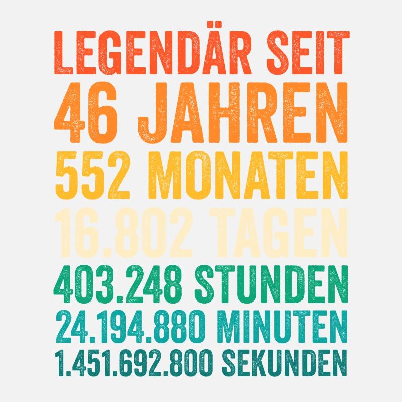 46 Jahre Sechsundvierzigster Geburtstag
