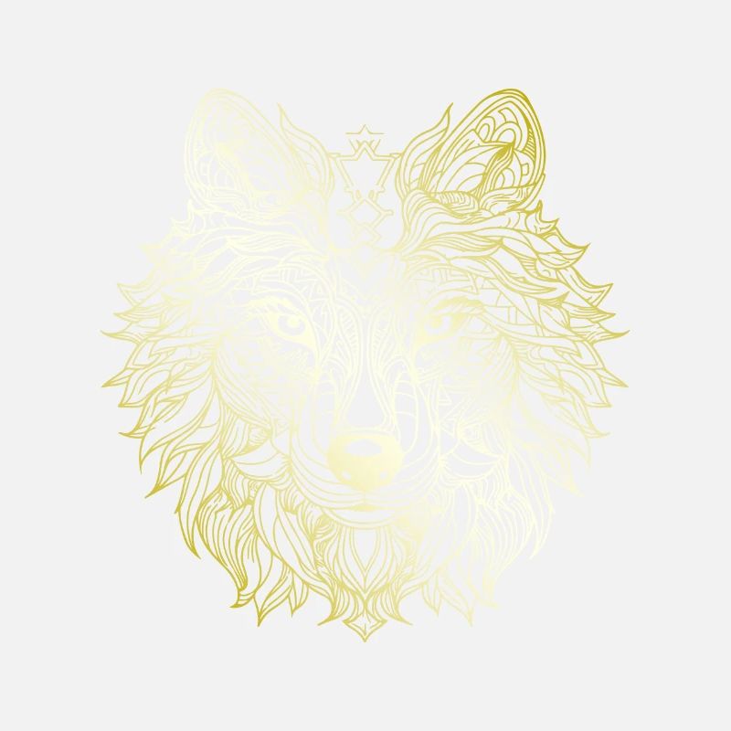Wolf Mandala gold
