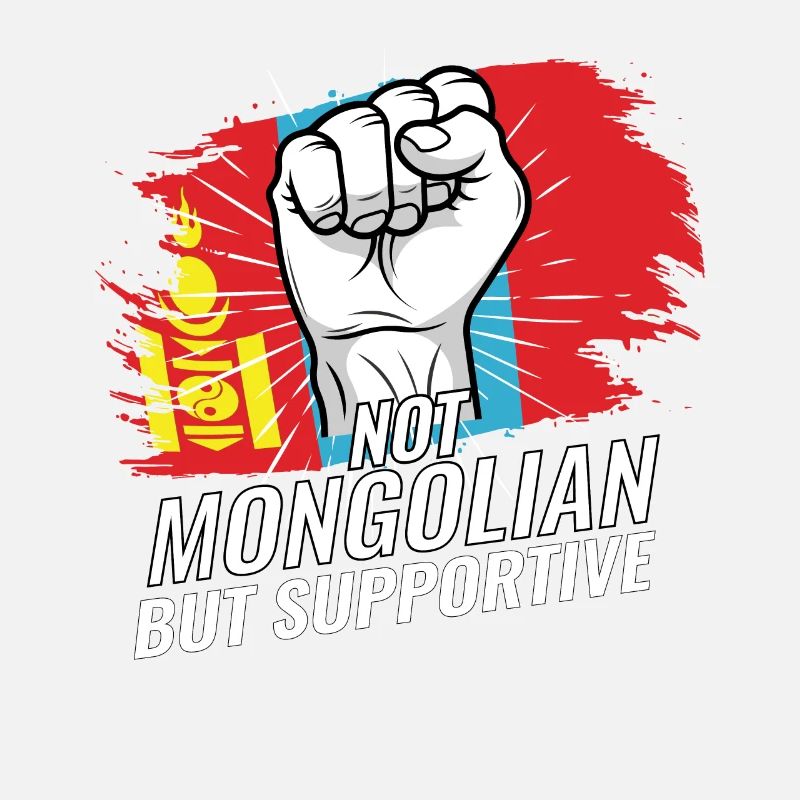 Pas mongol mais soutien au drapeau mongol