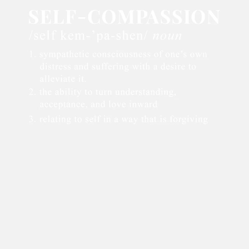 Mindfulness Saying Self Compassion