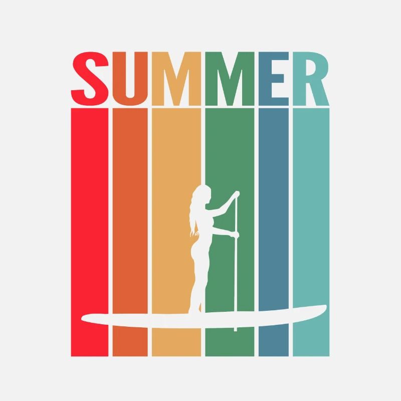 Retro SUP Standup Paddle Board Sommer Geschenk
