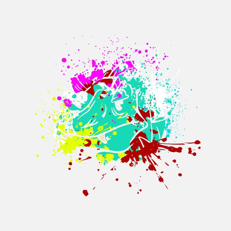 Splash art Dinosaur velociraptor head