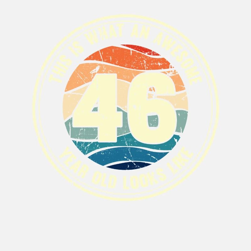 46. Geburtstag so sieht man mit 46 Retro Geschenk