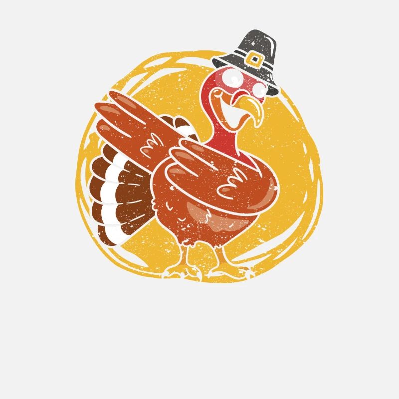 Thanksgiving Day Dinner Dabbing Turkey Pilgrim