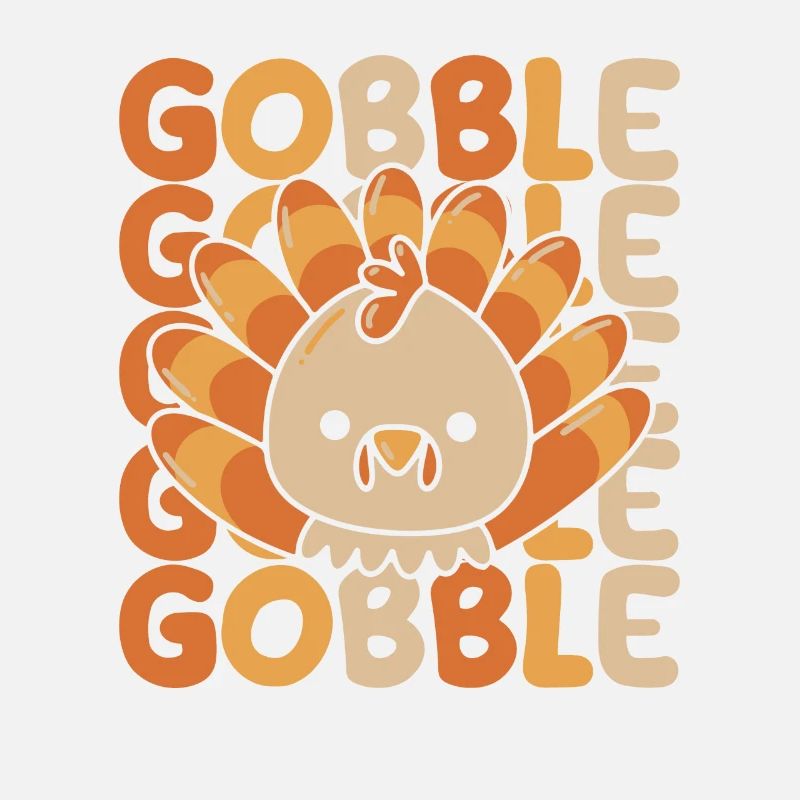 Cute Gobble Gobble Turkey Pilgrim Toddler Thanks