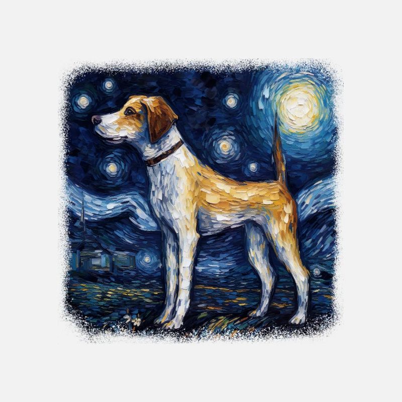 American Foxhound Van Gogh nuit étoilée