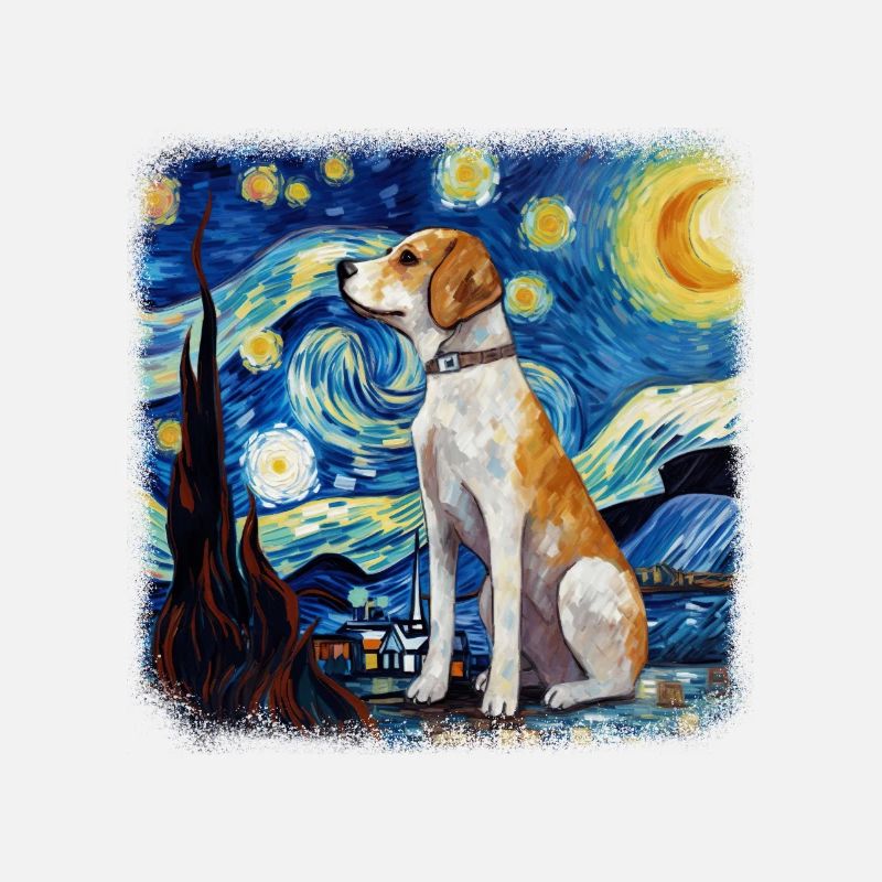 Beagle Van gogh starry night