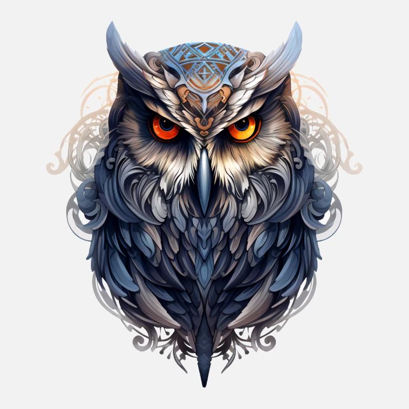 Cute owl with big eyes
