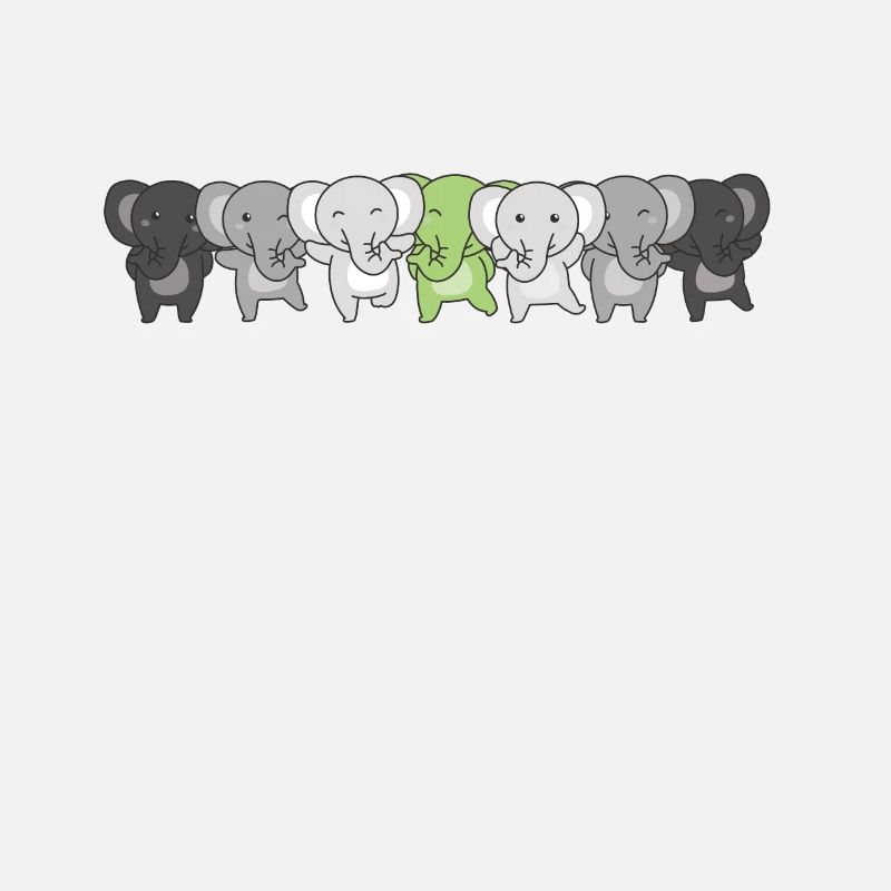 Agender Flag Pride LGBTQ Cute Elephant