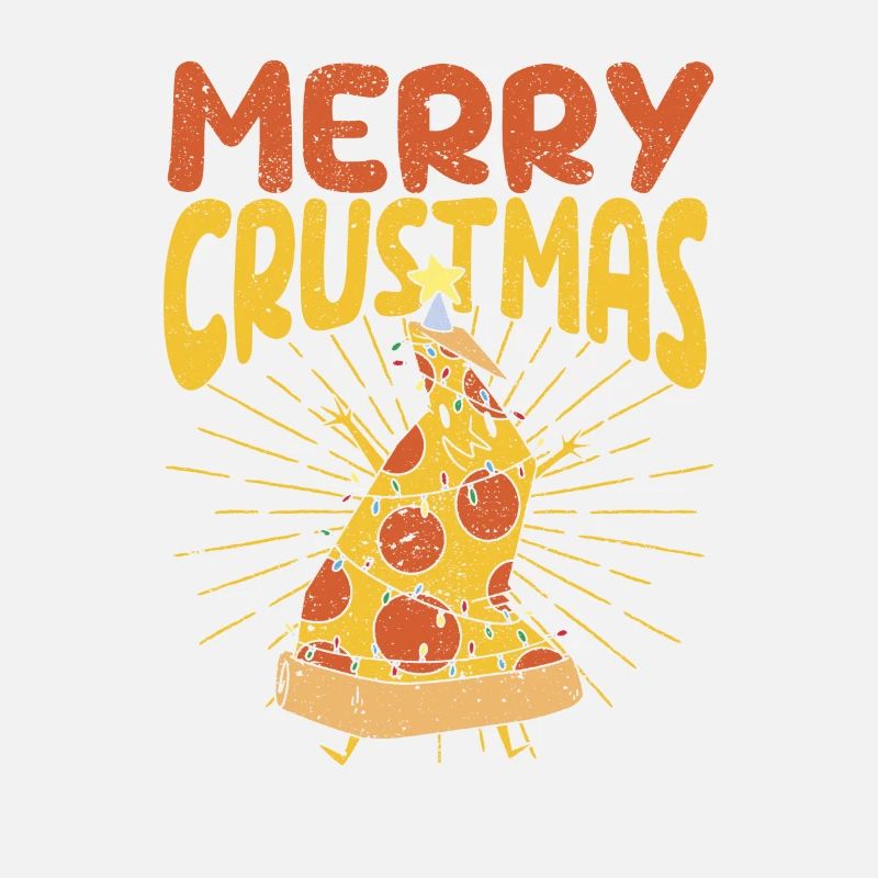 Fröhliche Kruste Weihnachten Pizza Liebhaber