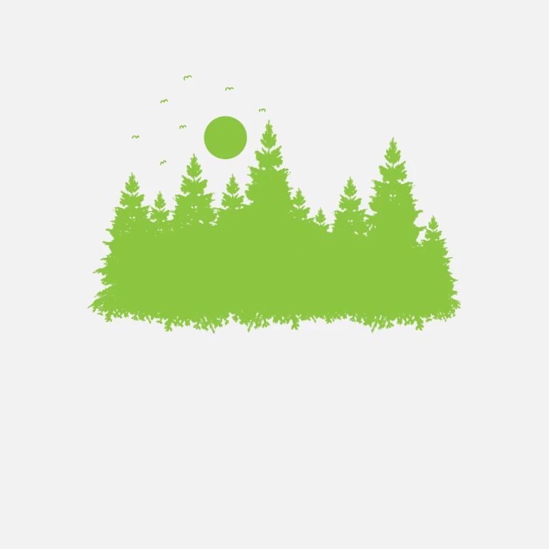 Wald mit Blättern in der Umwelt