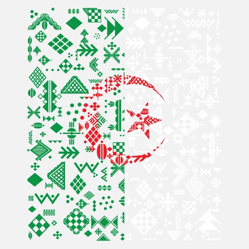 DRAPEAU ALGERIE Z AMAZIGH BERBERE KABYLE