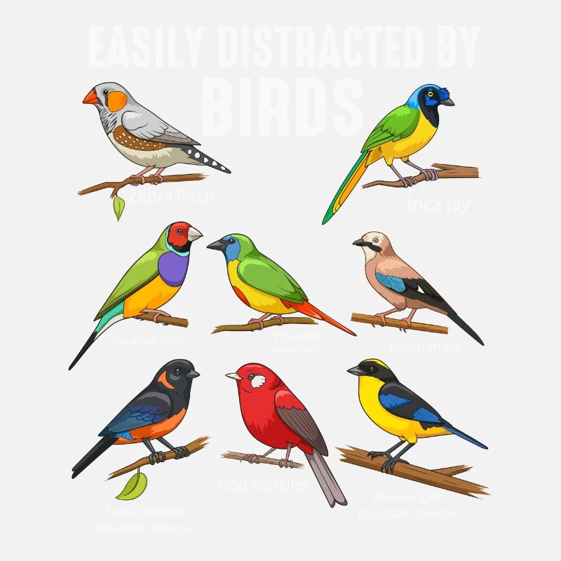 Facilement distrait par les oiseaux Bird Lover