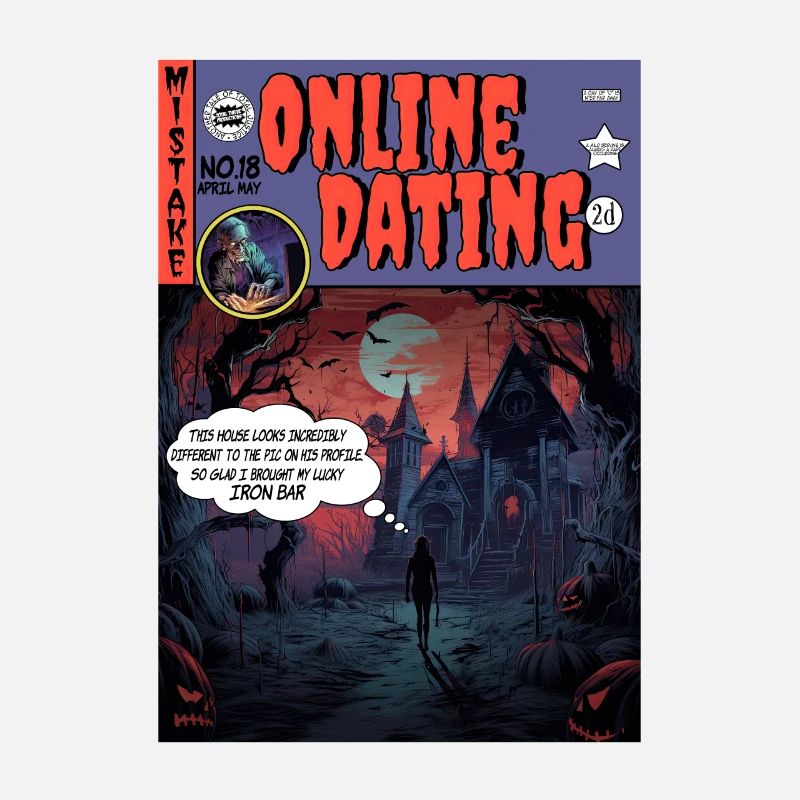 Retro Horror Comic - Online Dating