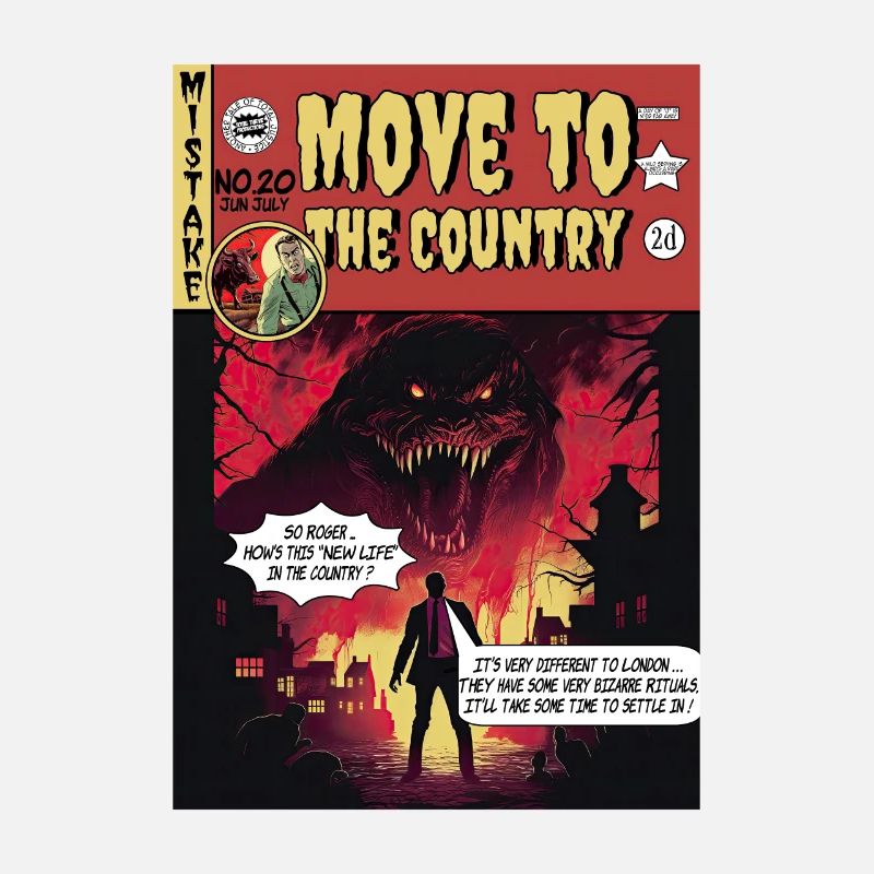 Retro-Horror-Comic - Umzug aufs Land