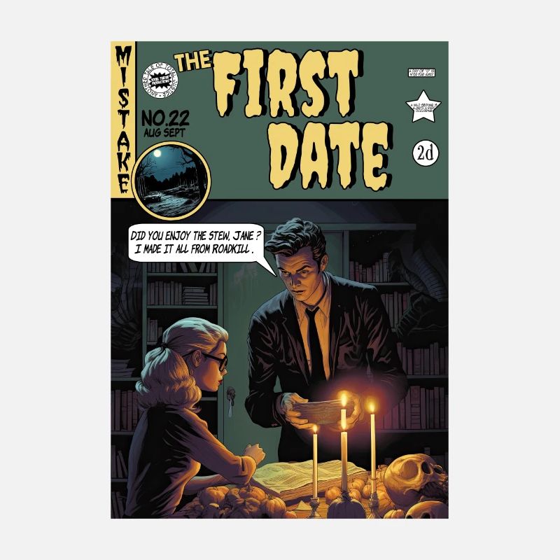 Retro Horror Comic - Das erste Date
