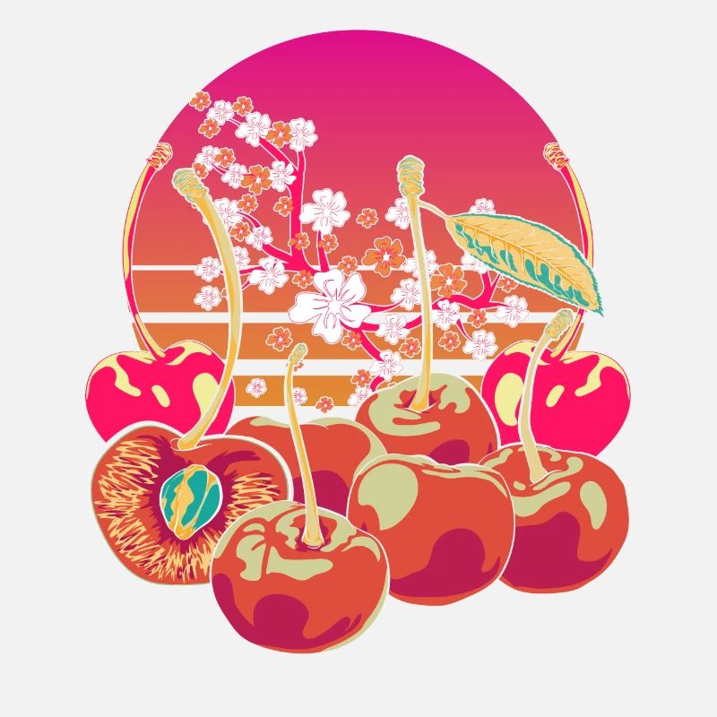 Fruit 90s Vaporwave Sakura Fruit Gift Cherry