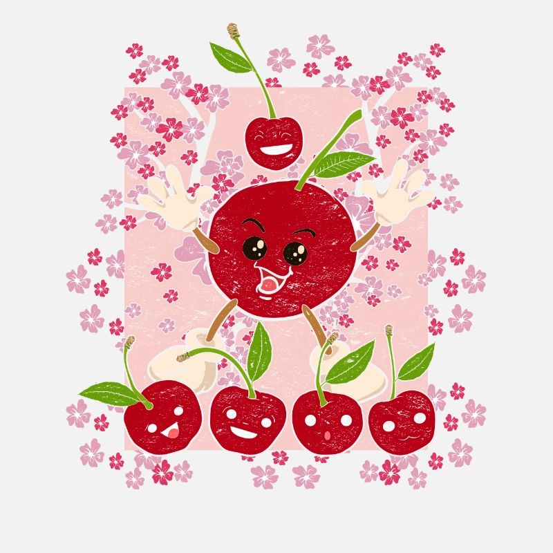 Kirschblüten Sommer Obst Geschenk Lustiges Kirsche