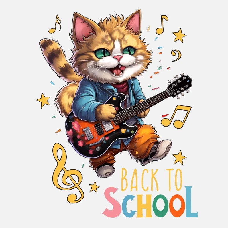 Chaton chat inscrit à la rentrée scolaire