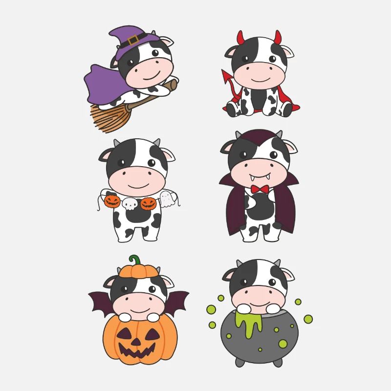 Cow Halloween Devil Pumpkin Vampire Costume