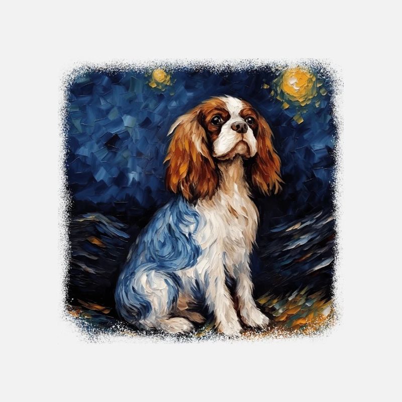 Chavalier King Charles Spaniel Van Gogh étoilé