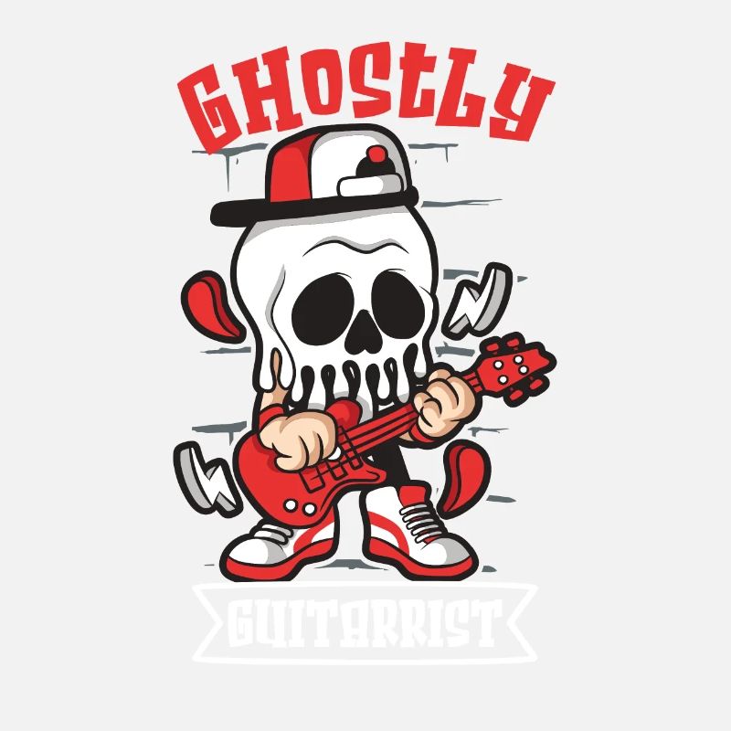 Lustiger Horror Spooky Guitar Gitarrist Ghostly