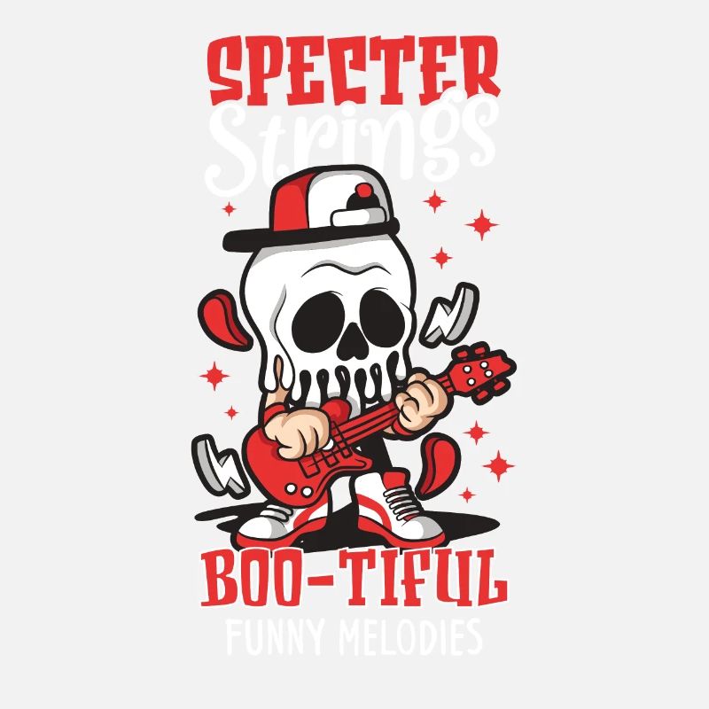Lustiger Horror Spooky Guitar Gitarrist Ghostly