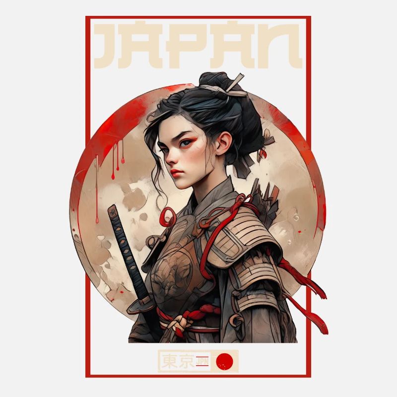 Asien 80er Japanischer Retro Samurais Samurai