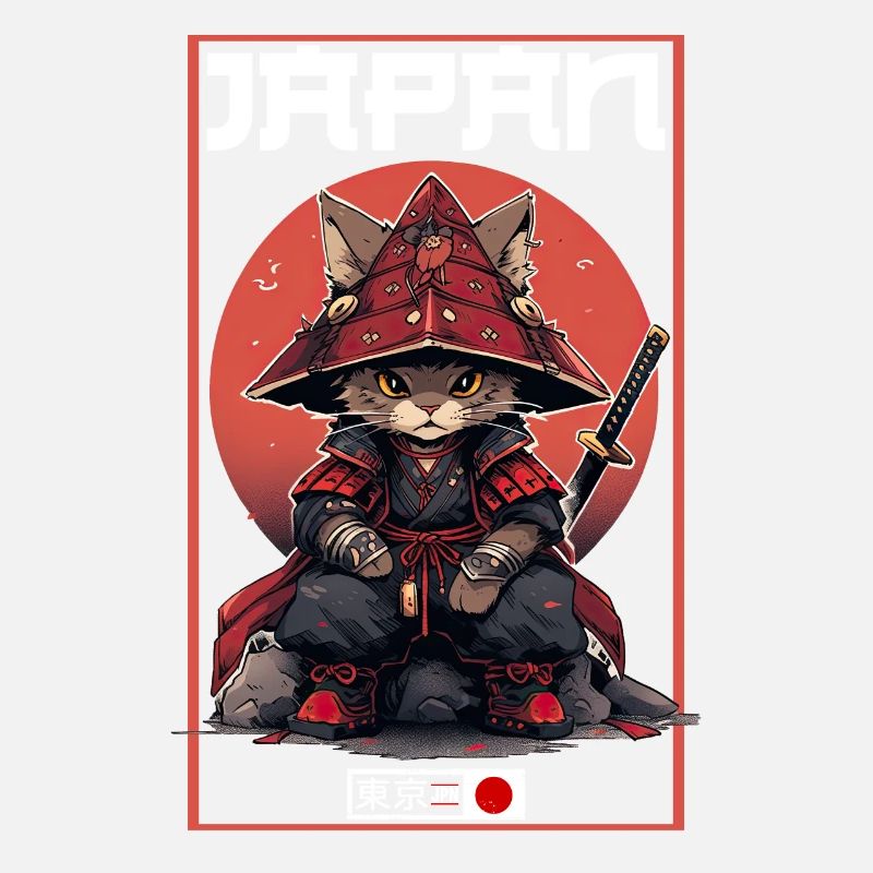 Asia Cat Japanese Samurai Samurai