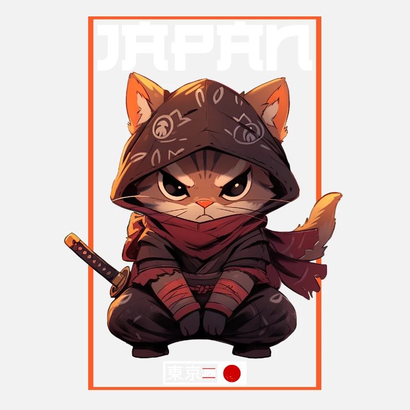 Asien Katze Japanischer Samurais Samurai