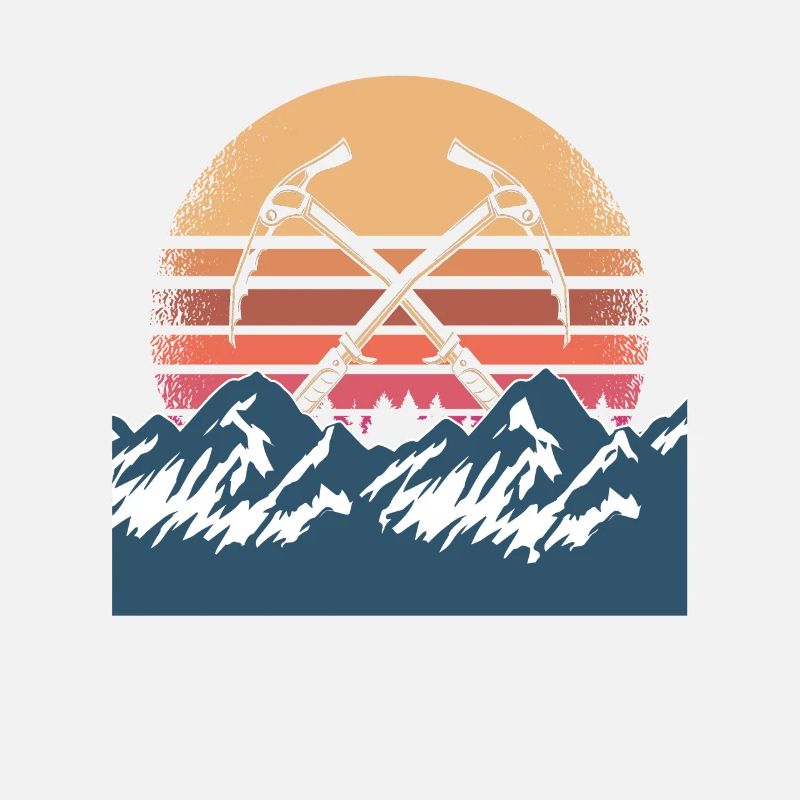 Retro Eisklettern Design