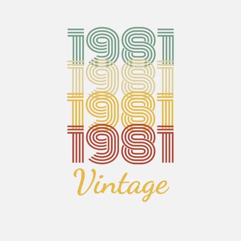 Vintage Geburtstagsgeschenk Geboren 1981 Slogan