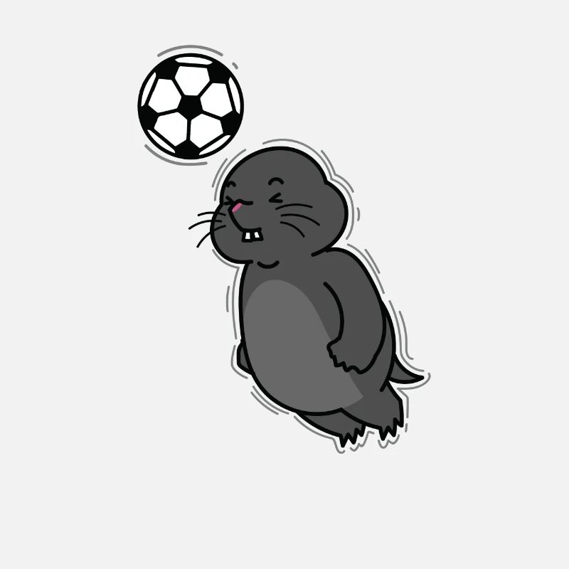 Mole Playing Soccer Animal Earthen Mound