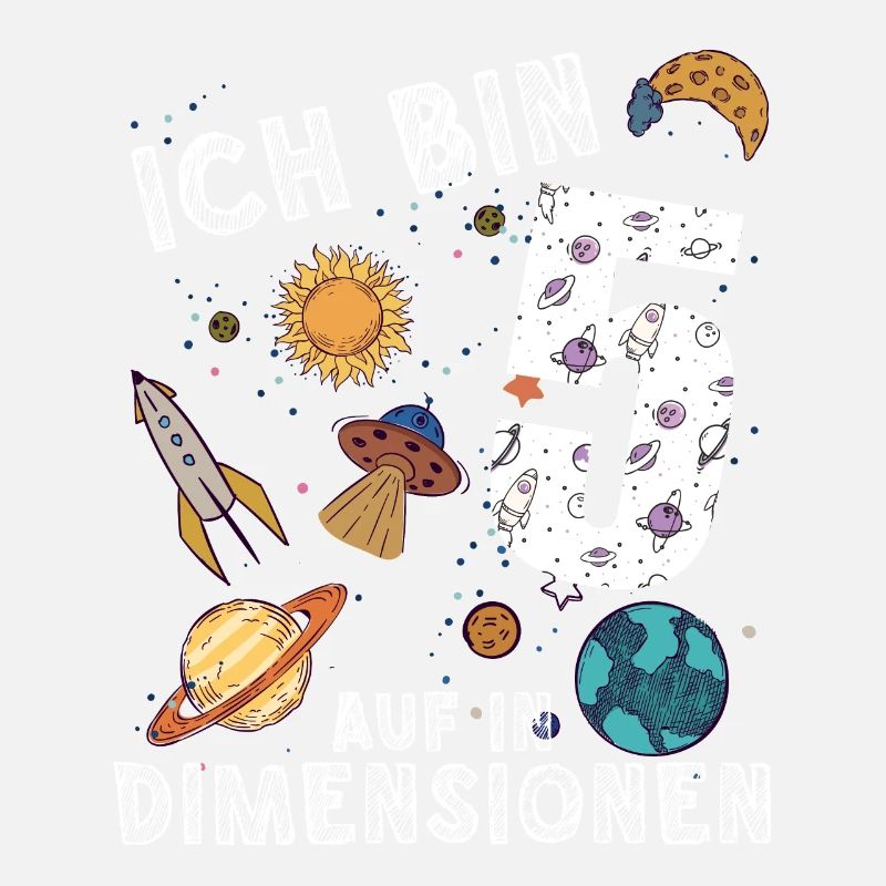 Ich bin 5 Auf in neue Dimensionen 5. Geburtstag