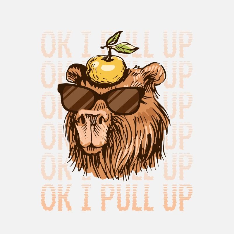 Ok I Pull Up Capybara Rodent Mammal