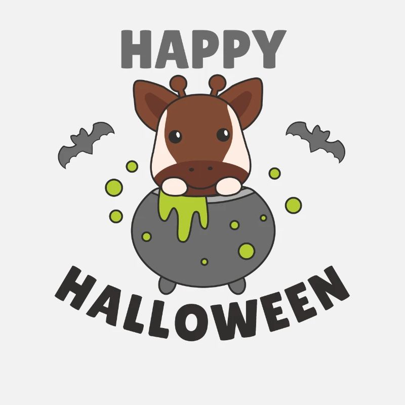 Okapi Happy Halloween Witch's Cauldron Bat