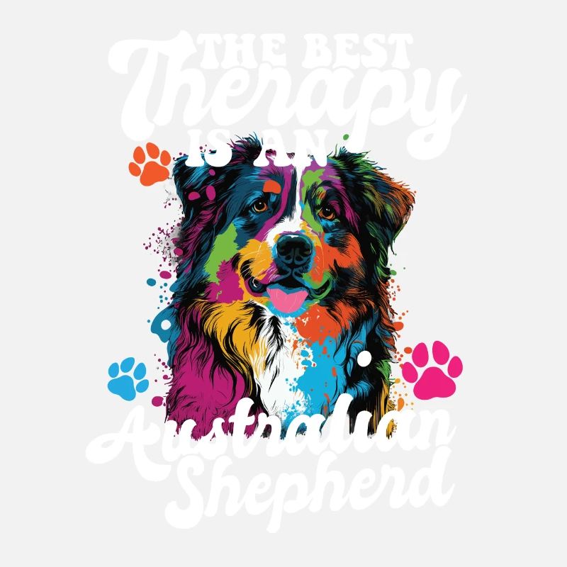 Australian Shepherd Pop Art & Dog Lover & Splash