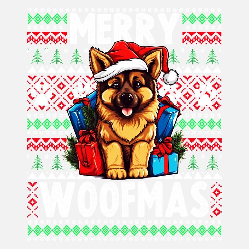 Weihnachtshund Deutscher Schäferhund Design - Hässlicher Christus