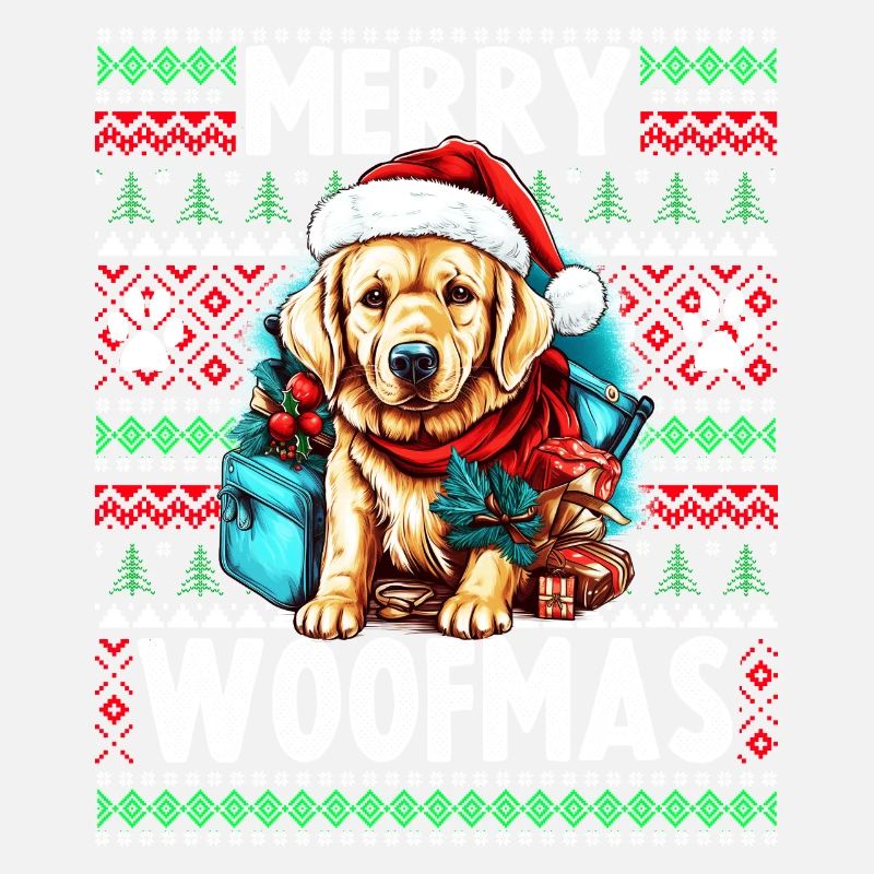 Hässlicher Weihnachtspullover Golden Retriever Hund - Hund