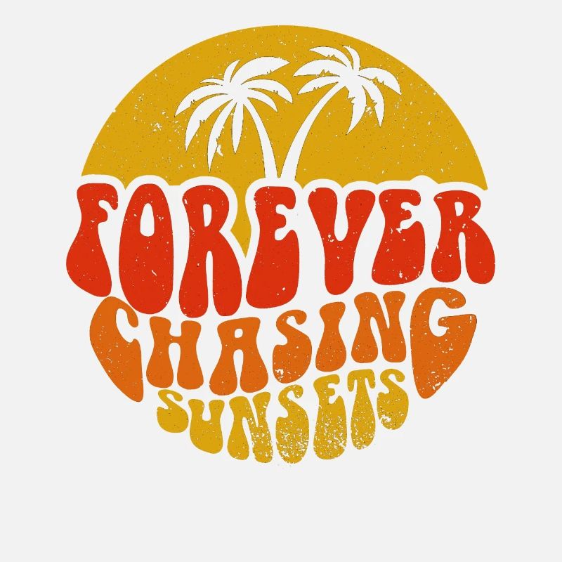 Forever Chasing Sunsets Retro Summer Vacation