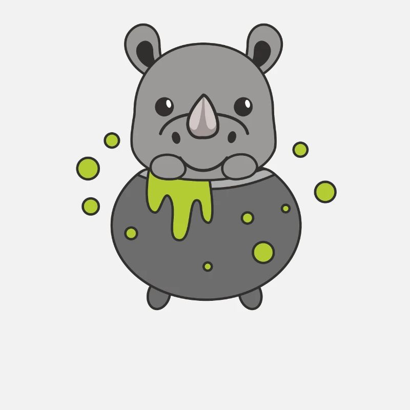 Rhinocéros Joyeuse Chauve-souris d’Halloween