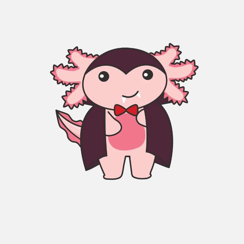 Axolotl Halloween Cute Devil Vampier Costume