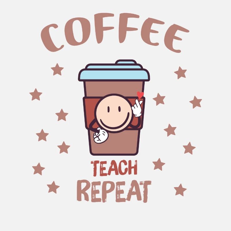 Coffee Teach Repeat Retro - École de professeurs de café