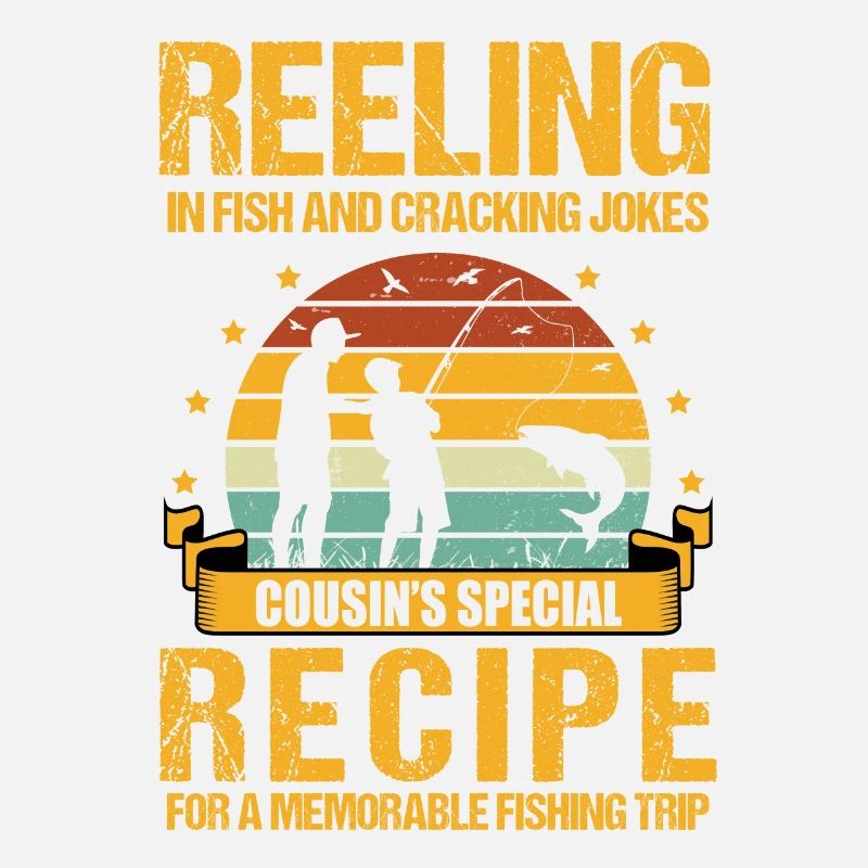 Pêche Cousin Pêcheur Cousins Drôle Poisson Perfec