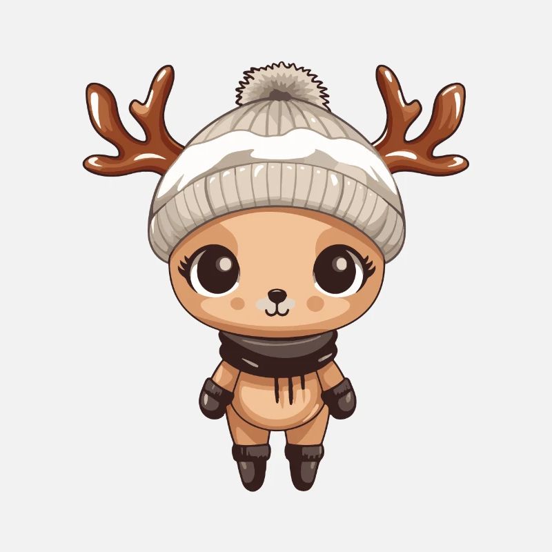 Bande dessinée d’hiver de cerf