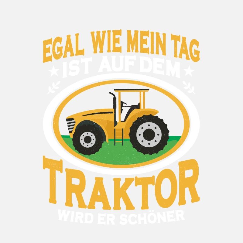 Auf dem Traktor wird er schöner Bauer Trecker