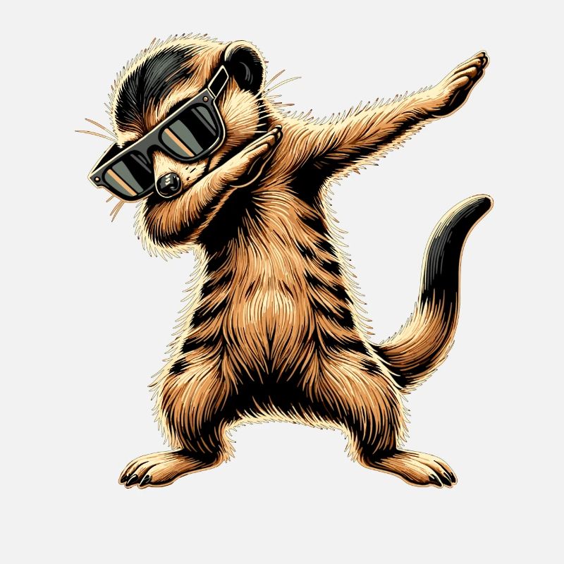Dabbing Erdmännchen mit Sonnenbrille Cool Erdmännchen